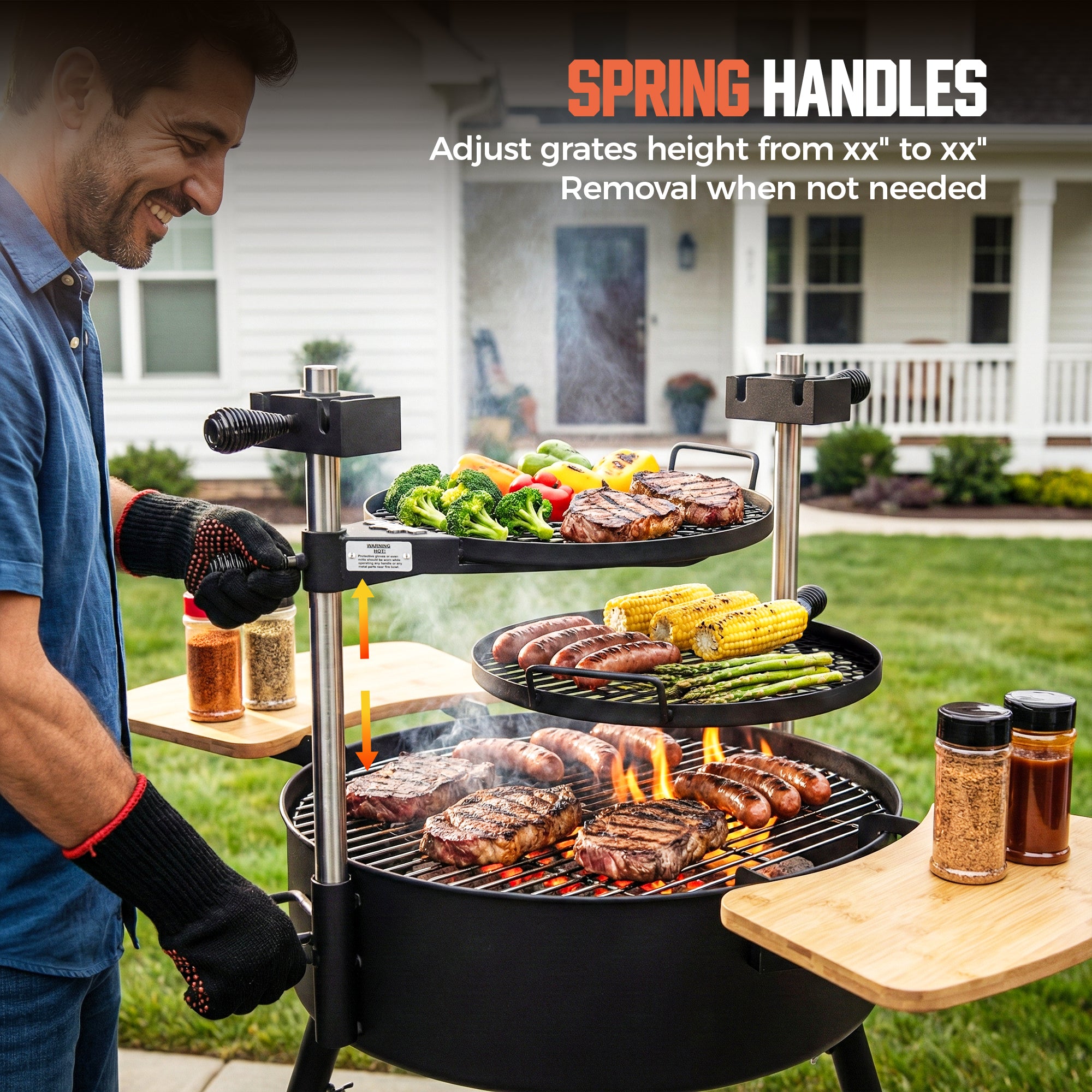 Portable Santa Maria Style Charcoal Grill